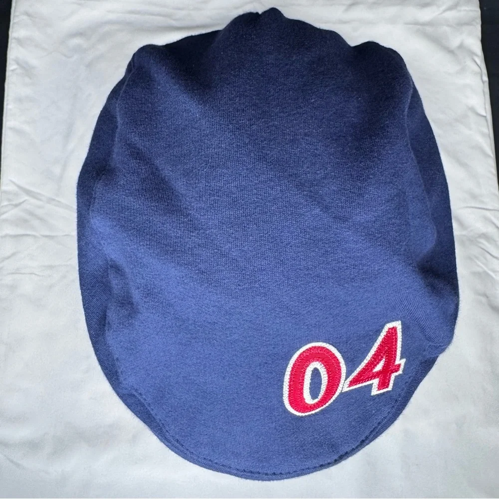 2004 Roots Greece Olympics Team USA Blue Flat Cap Newsboy Cabbie Beret Hat S/M - Picture 2 of 12